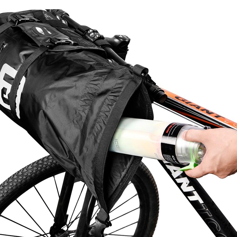 Bike Front Tube Bag Waterproof Bicycle Handlebar Basket Pack Cycling Front Frame Bicycle Accessories Waterproof Handlebar Bags Bike packing Bags Front Packs For Road Bicycles Bike Packing Accessories Stevvex