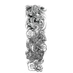 Big Realistic Tiger Tattoo Waterproof Temporary Dragon Flower Sticker Full Arm Large Size Sleeve Big Luxury Design For Mens