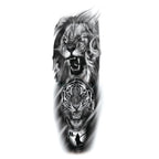 Big Realistic Tiger Tattoo Waterproof Temporary Dragon Flower Sticker Full Arm Large Size Sleeve Big Luxury Design For Mens