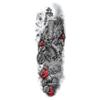 Big Realistic Tiger Tattoo Waterproof Temporary Dragon Flower Sticker Full Arm Large Size Sleeve Big Luxury Design For Mens