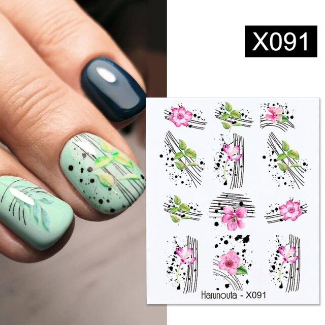 Embossed Nails Sticker 3D Flower Leaves Slider Water Transfer Nail Decals for Nail Art Transfer Sticker  3D Wave Design Decoration for Women Girls Art Stickers Decal Decoration Metallic Curve Strip Line Nail Decor Stevvex
