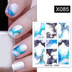 Embossed Nails Sticker 3D Flower Leaves Slider Water Transfer Nail Decals for Nail Art Transfer Sticker  3D Wave Design Decoration for Women Girls Art Stickers Decal Decoration Metallic Curve Strip Line Nail Decor Stevvex