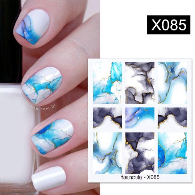 Embossed Nails Sticker 3D Flower Leaves Slider Water Transfer Nail Decals for Nail Art Transfer Sticker  3D Wave Design Decoration for Women Girls Art Stickers Decal Decoration Metallic Curve Strip Line Nail Decor Stevvex