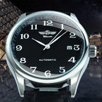 Classic Luxury Men Watch Automatic Wrist Watches Brown Leather Strap Fashionable Design Watches For Men Stevvex