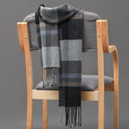 Fashion Winter Casual Classic Soft Plaid Popular Couple Lightweight Tartan Muffler Warm Scarf Cashmere Scarves Shawls Wraps Lightweight Women Warm Lattice Scarves Cashmere Hijab For Women Stevvex