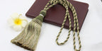Home Decoration Polyester Tassel Tiebacks Curtain Holder Handmade Tassel Curtain Rope Holdback Window Drape Hanging Ball Tassels Curtains Buckle Sling Binding Lantern Tiebacks Handcrafted Braided Curtain Holdbacks Window Home Decor 55-90cm Stevvex