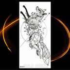 Luxury Tiger Temporary Tattoos Fox Wolf Fake Tattoo Sticker Realistic Black Animal Temporary Tattoo Stickers For Mens Stevvex