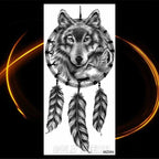 Luxury Tiger Temporary Tattoos Fox Wolf Fake Tattoo Sticker Realistic Black Animal Temporary Tattoo Stickers For Mens Stevvex