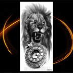 Luxury Tiger Temporary Tattoos Fox Wolf Fake Tattoo Sticker Realistic Black Animal Temporary Tattoo Stickers For Mens Stevvex