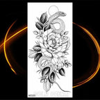 Luxury Tiger Temporary Tattoos Fox Wolf Fake Tattoo Sticker Realistic Black Animal Temporary Tattoo Stickers For Mens Stevvex