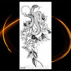 Luxury Tiger Temporary Tattoos Fox Wolf Fake Tattoo Sticker Realistic Black Animal Temporary Tattoo Stickers For Mens Stevvex