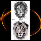 Luxury Tiger Temporary Tattoos Fox Wolf Fake Tattoo Sticker Realistic Black Animal Temporary Tattoo Stickers For Mens Stevvex