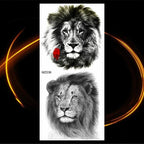 Luxury Tiger Temporary Tattoos Fox Wolf Fake Tattoo Sticker Realistic Black Animal Temporary Tattoo Stickers For Mens Stevvex