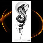 Luxury Tiger Temporary Tattoos Fox Wolf Fake Tattoo Sticker Realistic Black Animal Temporary Tattoo Stickers For Mens Stevvex