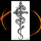 Luxury Tiger Temporary Tattoos Fox Wolf Fake Tattoo Sticker Realistic Black Animal Temporary Tattoo Stickers For Mens Stevvex