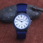 Students Learning Time Quartz Watches Girls Water Resistant Gifts Clock Kids Canvas Fashion Wristwatches Dark Watches For Men Waterproof  Field Outdoor Sport Mens Wristwatch With Nylon Band Stevvex