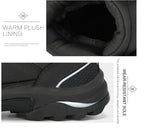 Modern Mens Boots Anti-Skidding Leather Shoes Popular Comfy Spring Autumn Men Shoes Short Plush Snow Boots Outdoor Warm Fur Lined Water Resistant Non Slip Mens Shoes Stevvex