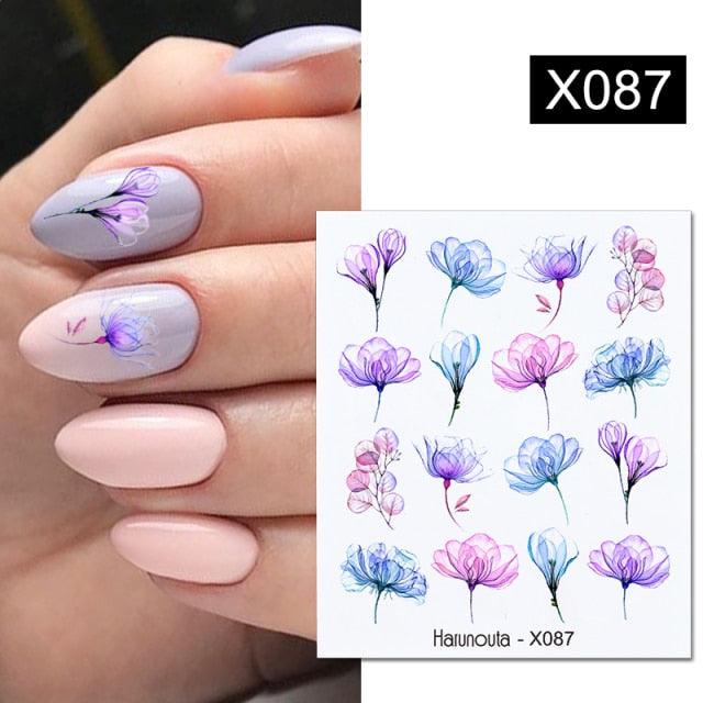 Cool Geometrics Pattern Water Decals Stickers Flower Leaves Slider For Nails Spring Summer Nail Art Decoration Tattoos Women Nail Art Stickers Water Transfer Decals Design Nail Art Supplies Manicure Acrylic Nail Foil Stencils Decorations Stevvex