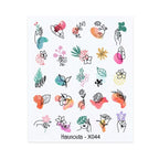 Cool Geometrics Pattern Water Decals Stickers Flower Leaves Slider For Nails Spring Summer Nail Art Decoration Tattoos Women Nail Art Stickers Water Transfer Decals Design Nail Art Supplies Manicure Acrylic Nail Foil Stencils Decorations Stevvex