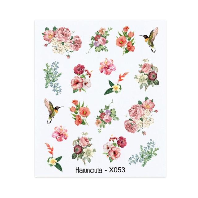 Cool Geometrics Pattern Water Decals Stickers Flower Leaves Slider For Nails Spring Summer Nail Art Decoration Tattoos Women Nail Art Stickers Water Transfer Decals Design Nail Art Supplies Manicure Acrylic Nail Foil Stencils Decorations Stevvex