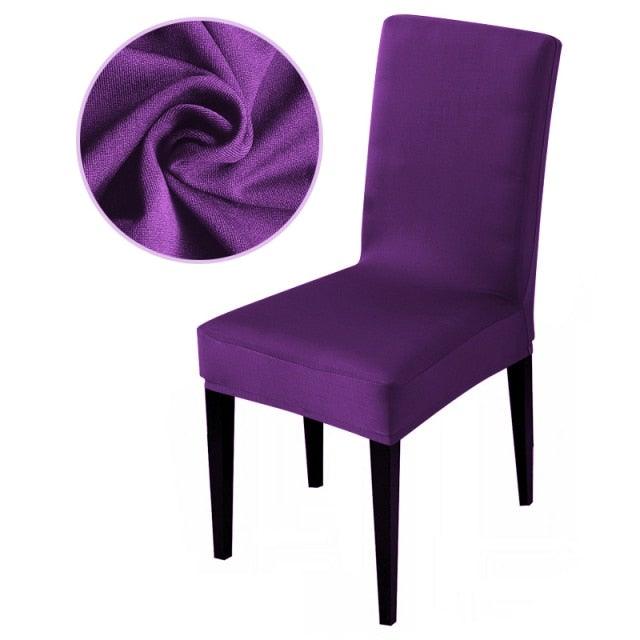 Armless Removable Washable Elastic Dinner Universal Spandex Solid Chair Slip Covers Set Colors For Choice Universal Size Chair Cover Stevvex