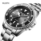Luxury Round Business Men's Watches Fashion Waterproof Elegant Shine Stainless Steel Design Analog Luminous Men Wrist Watch Stevvex