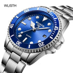 Luxury Round Business Men's Watches Fashion Waterproof Elegant Shine Stainless Steel Design Analog Luminous Men Wrist Watch Stevvex