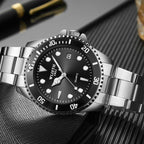 Luxury Round Business Men's Watches Fashion Waterproof Elegant Shine Stainless Steel Design Analog Luminous Men Wrist Watch Stevvex