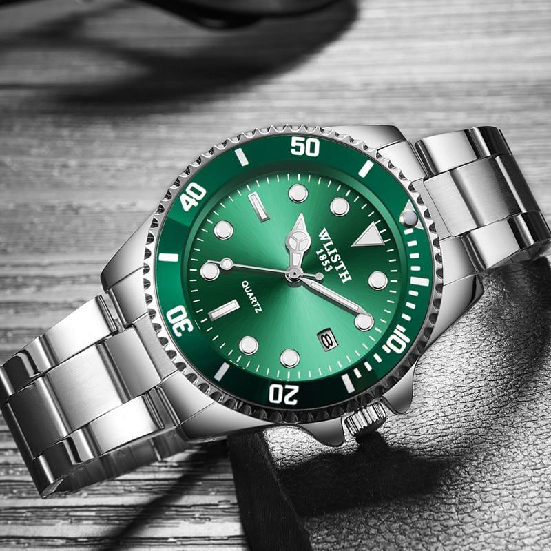 Luxury Round Business Men's Watches Fashion Waterproof Elegant Shine Stainless Steel Design Analog Luminous Men Wrist Watch Stevvex