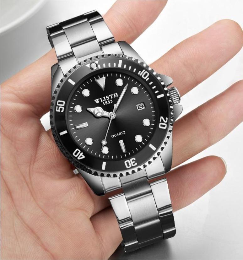 Luxury Round Business Men's Watches Fashion Waterproof Elegant Shine Stainless Steel Design Analog Luminous Men Wrist Watch Stevvex
