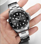 Luxury Round Business Men's Watches Fashion Waterproof Elegant Shine Stainless Steel Design Analog Luminous Men Wrist Watch Stevvex