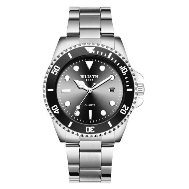 Luxury Round Business Men's Watches Fashion Waterproof Elegant Shine Stainless Steel Design Analog Luminous Men Wrist Watch Stevvex