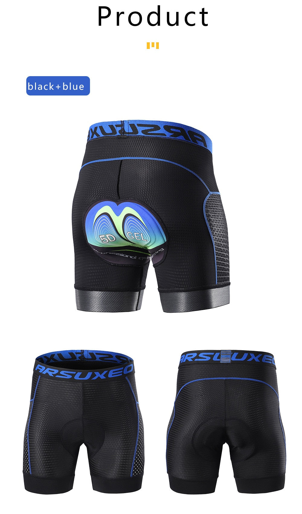 Cycling Shorts Men 5D Gel Pad Cycling Underwear Bicycle MTB Clothing - SJB-DIAMOND ELITES