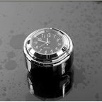 Universal 7/8" Waterproof Chrome Motorcycle Bike Handlebar Mount Quartz Clock Motorcycle Handlebar Clock, Motorcycle Modification Handlebar Mount Waterproof Quartz Clock Watch Accessories Watch Aluminum Luminous Clock Moto Black Stevvex