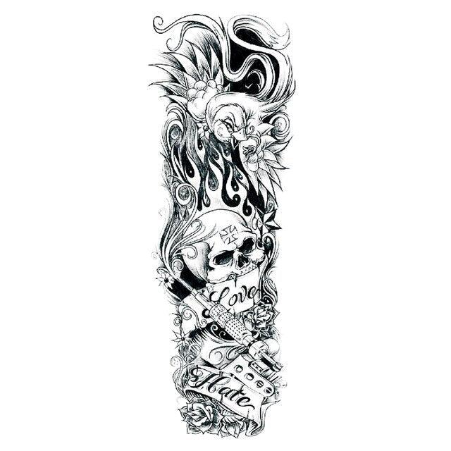 Large Colorful Tattoos For Men Waterproof Dragon Sticker Temporary Luxury Big 3D Tattoo Modern Design Stevvex