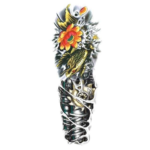 Large Colorful Tattoos For Men Waterproof Dragon Sticker Temporary Luxury Big 3D Tattoo Modern Design Stevvex