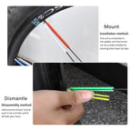 New 12 Pcs Bicycle Mountain Bike Riding Wheel Rim Spoke Mount Clip Tube Warning Light Strip Bicycle Wheel Spoke Reflector Reflective Mount Clip Tube Warning Strip Waterproof Bicycle Spoke Reflectors Stevvex