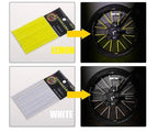 New 12 Pcs Bicycle Mountain Bike Riding Wheel Rim Spoke Mount Clip Tube Warning Light Strip Bicycle Wheel Spoke Reflector Reflective Mount Clip Tube Warning Strip Waterproof Bicycle Spoke Reflectors Stevvex