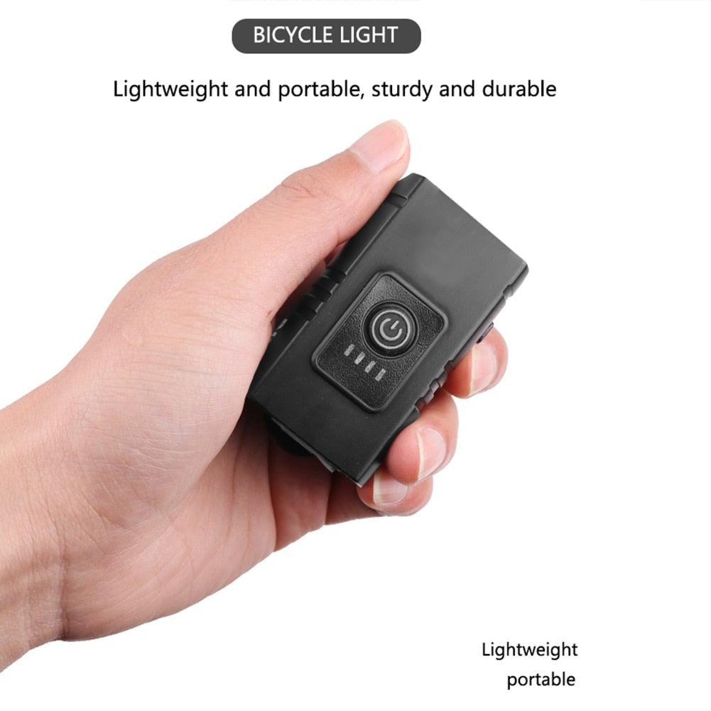 Smart Bicycle Front Light Set USB Rechargeable Front Light LED Headlight Bike Lamp Cycling Flash Light Powerful Rechargeable Bike Light For Night Riding Super Bright Bicycle Headlight For Cycling Road Mountain Stevvex