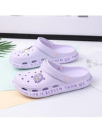 Gray Cute Summer Sandals Women Beach Sandals Non Slip Comfortable Lightweight Outdoor Sandals Woman Light Weight Quick Drying Slip-On Garden Clog Shoes Rubber Slipper Stevvex
