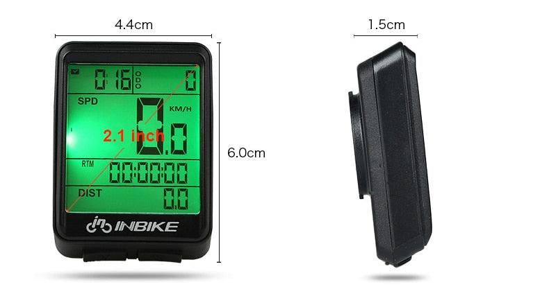 Lightweight Rainproof Bike Computer Bicycle Wireless Speedometer Odometer Cycling Watch LED Screen Measurable Backlight For Visibility At Night Auto On/Off Portable Multi-Function Design Stevvex
