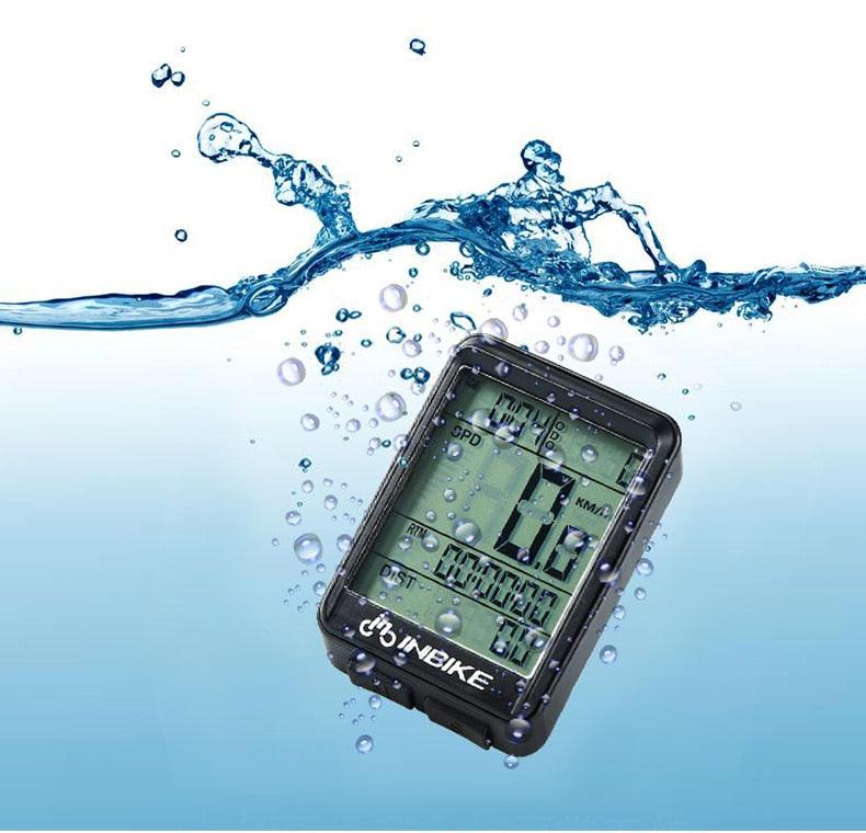 Lightweight Rainproof Bike Computer Bicycle Wireless Speedometer Odometer Cycling Watch LED Screen Measurable Backlight For Visibility At Night Auto On/Off Portable Multi-Function Design Stevvex