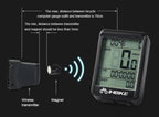 Lightweight Rainproof Bike Computer Bicycle Wireless Speedometer Odometer Cycling Watch LED Screen Measurable Backlight For Visibility At Night Auto On/Off Portable Multi-Function Design Stevvex