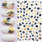 Summer Tropical Beach Coconut Tree Slippers 3D Nail Sticker Leaves Shell Transfer Decals Slider Decoration Manicures  Tip Water Transfer Nail Decals Sticker For Pretty Girl Self-Adhesive Nail Decals Designer Nail Stickers for Acrylic Stevvex