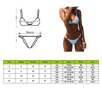 Push Up Bikini Set Swimsuits High Waist Swimwear Women Ribbed Bathing Suits Brazilian Bikinis Swimsuit for Women  Bottom Triangle Bikinis Top Bathing Suit Stevvex