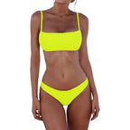 Push Up Bikini Set Swimsuits High Waist Swimwear Women Ribbed Bathing Suits Brazilian Bikinis Swimsuit for Women  Bottom Triangle Bikinis Top Bathing Suit Stevvex