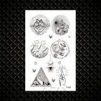 Fashion Small Sexy Black Temporary Waterproof Tattoo Cute Star Heart Tattoos Sticker Body Finger Tattoo For Kids Womens