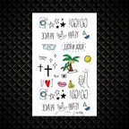 Fashion Small Sexy Black Temporary Waterproof Tattoo Cute Star Heart Tattoos Sticker Body Finger Tattoo For Kids Womens