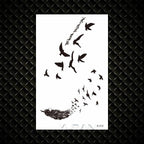 Fashion Small Sexy Black Temporary Waterproof Tattoo Cute Star Heart Tattoos Sticker Body Finger Tattoo For Kids Womens