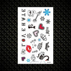 Fashion Small Sexy Black Temporary Waterproof Tattoo Cute Star Heart Tattoos Sticker Body Finger Tattoo For Kids Womens